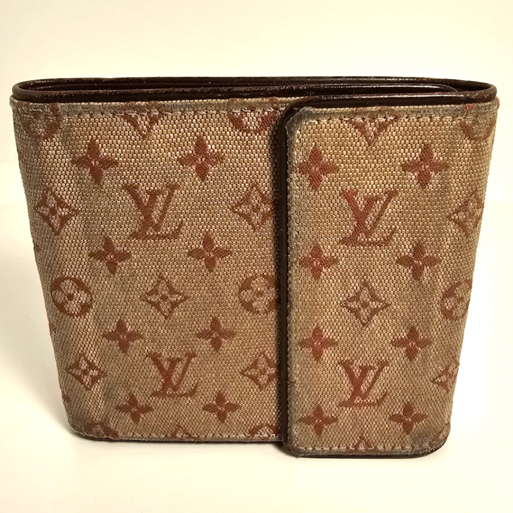 LV Cherry Mini Lin Wallet Bifold with Coin Pouch - Unisex